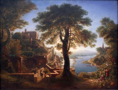 Château au bord de la rivière - Karl Friedrich Schinkel